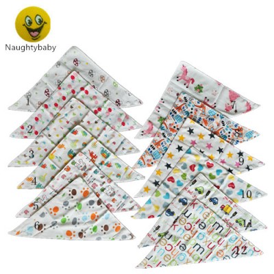 Adjustable 100% Organic Cotton Absorbent baby  bibs, Baby Bibs Cotton Burp Cloths Newborn Infant Toddler Girl Boy Wipes