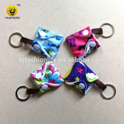 Wholesale Naughtybaby mini cloth diaper key chains gift tiny nappy manufacturer