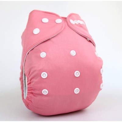 Solid color diaper with dark pink baby cloth diaper, dark pink cloth nappy